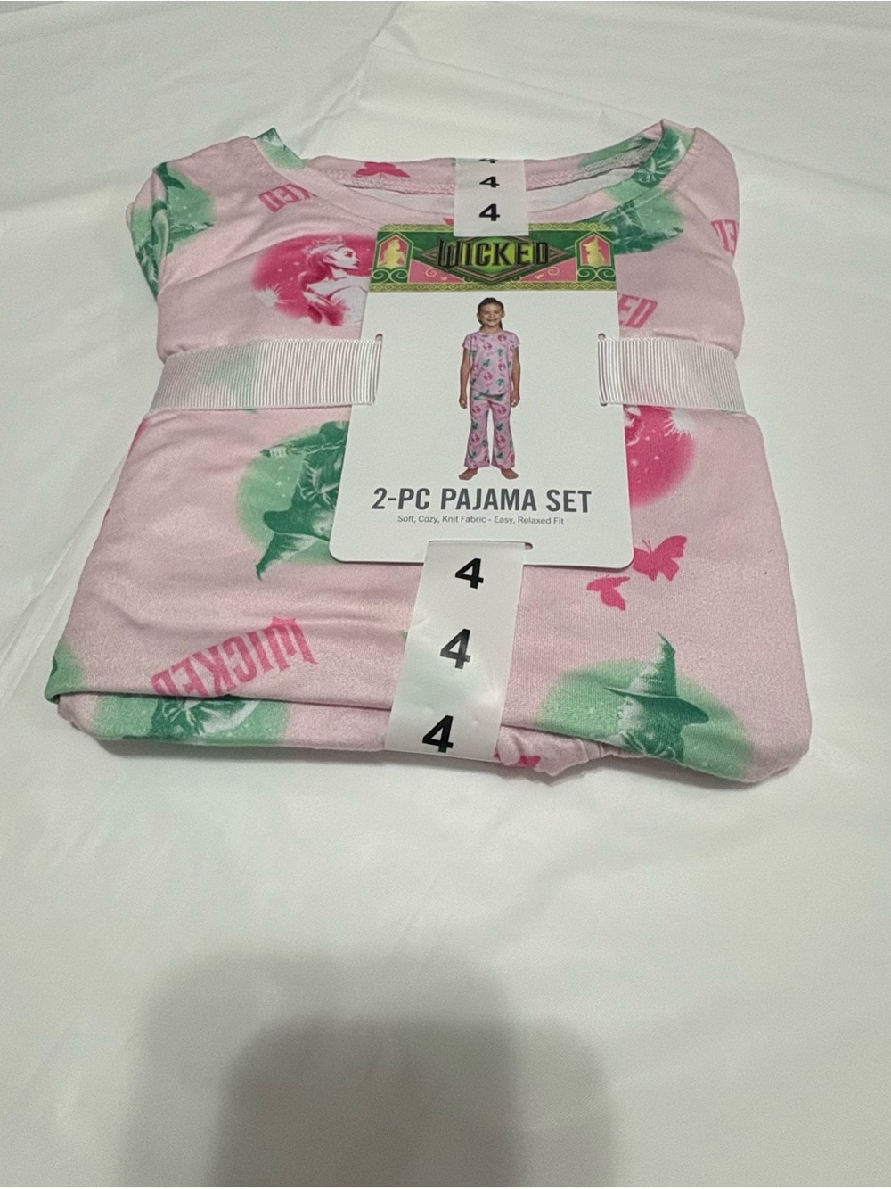 Disney Pink and Green 2-Piece Pajama Set